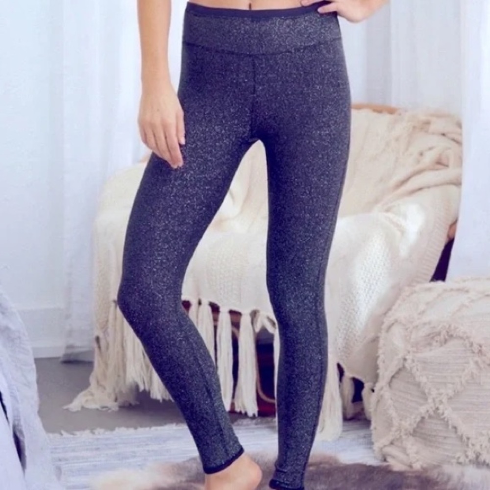 Aerie Leggings, Navy Sparkle, Regular Rise Women’s size Medium
